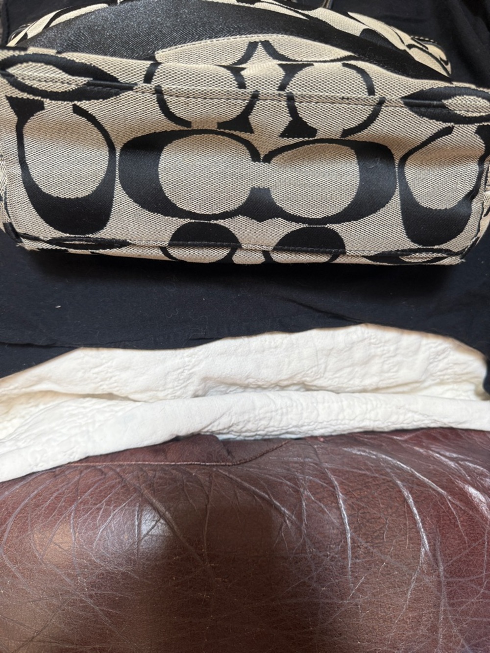 Coach Black & Khaki Signature Tote - Picture 2 of 11